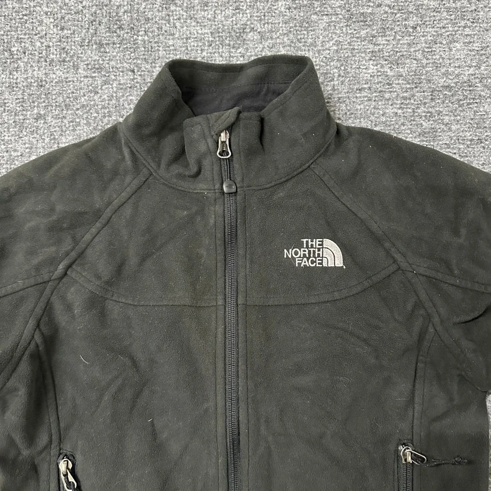 The North Face Jacket Womens Size S Black Windwall Fleece Full Zip Mock Neck
